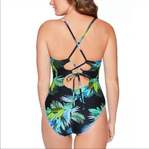 Salt & Cove Tropic Glow Embroidered Edge Swimsuit - Picture 2 of 10